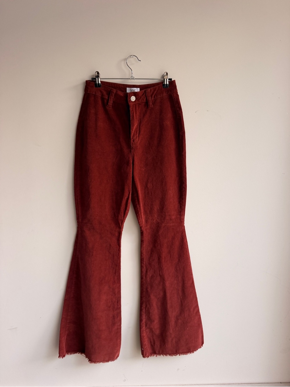 YMI Flared Corduroy Pants in Deep Rust